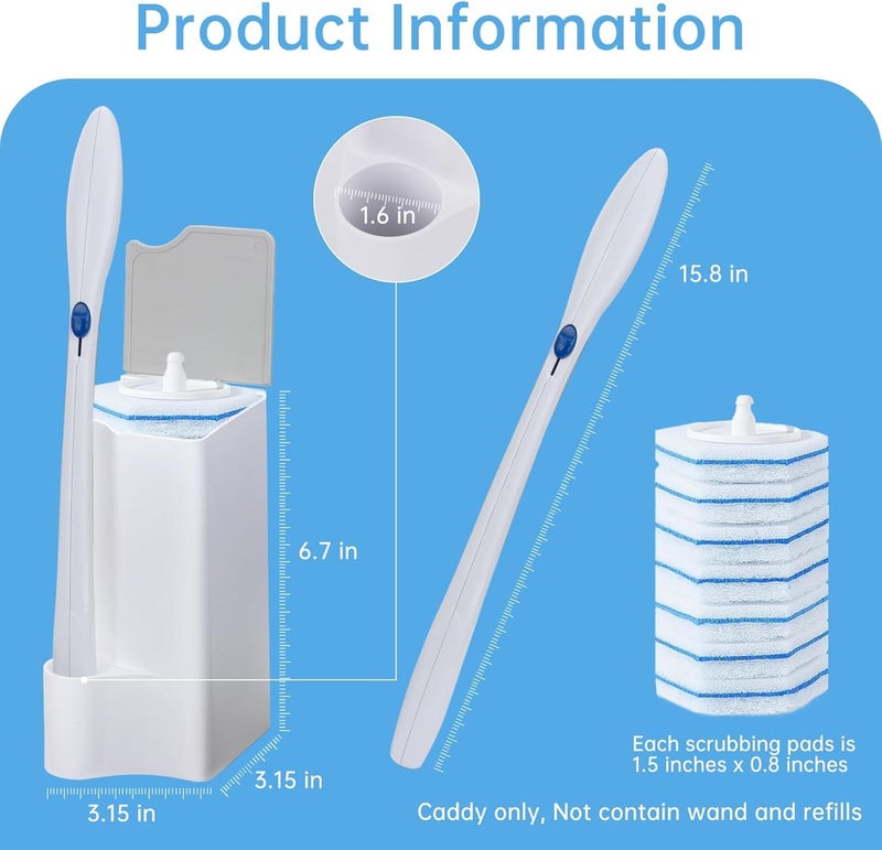 TEITEAI Holder for Clorox Toilet Wand, Compatible with Clorox Toilet Wand Holder only, White & Gray - Image 5